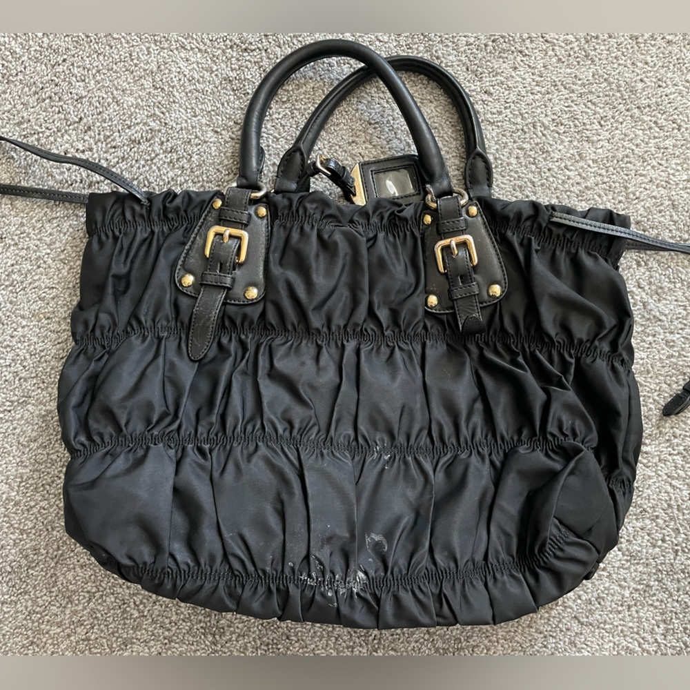Prada Black Gaufre Tote Bag - Picture 7 of 17
